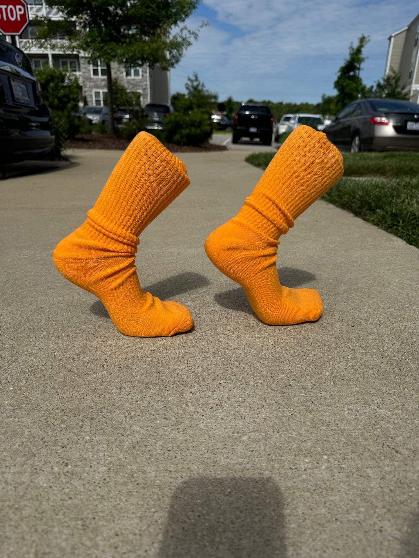 Orange Crew Socks (2 Pack)