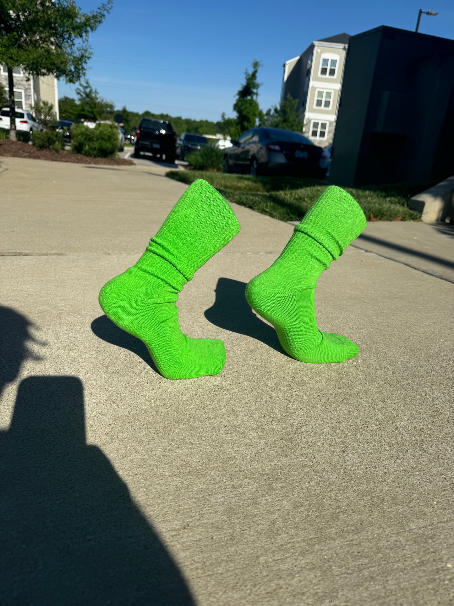 Green Crew Socks (2 Pack)