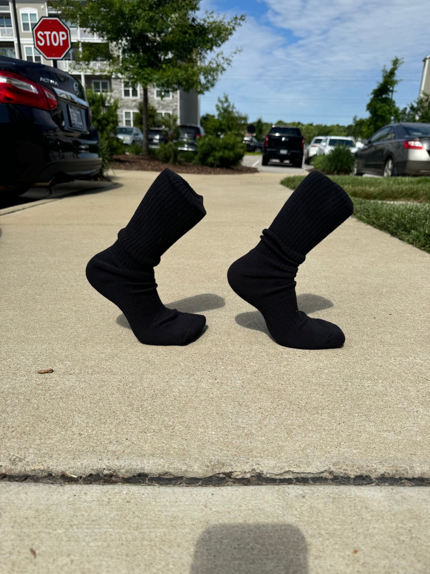 Black Crew Socks (2 Pack)