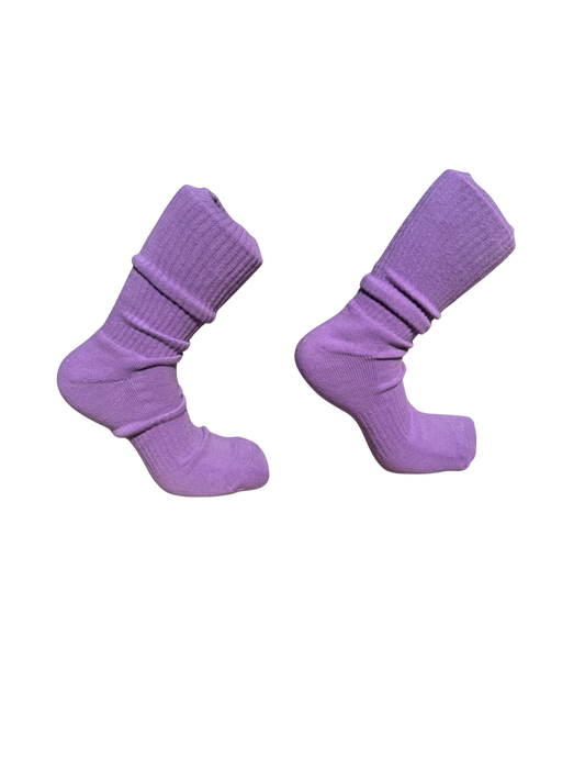 Purple Crew Socks (2 Pack)
