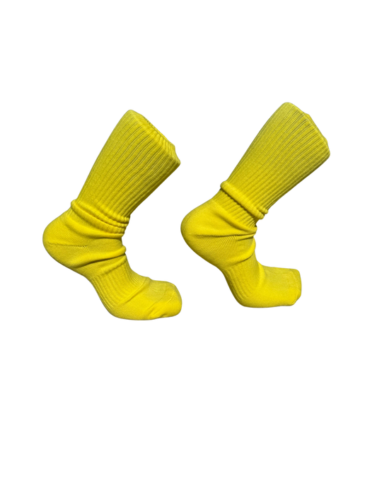 Yellow Crew Socks (2 Pack)